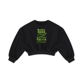 BORN BULLISH Boxy Cropped Crewneck Sweatshirt