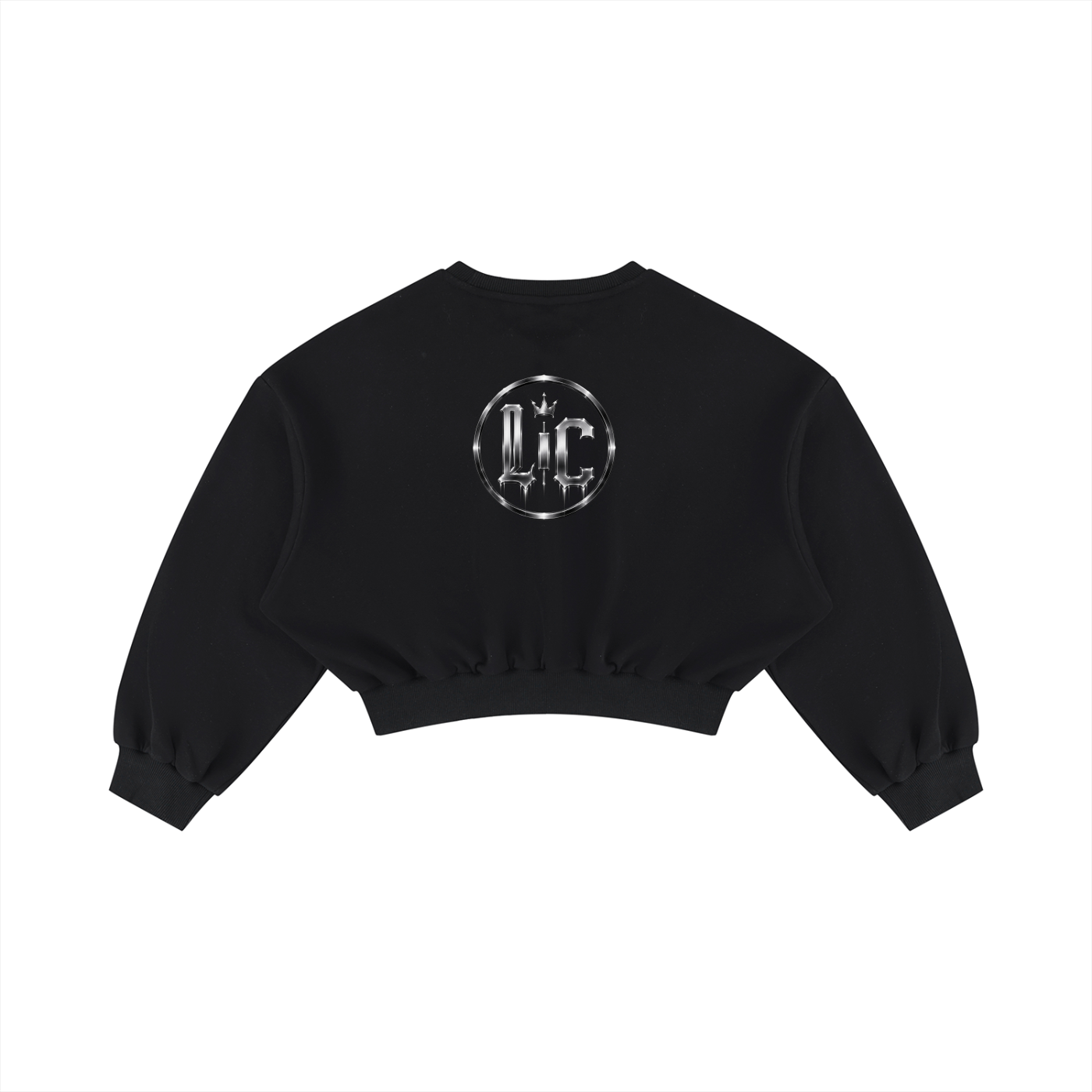 SWEEP SEASON Boxy Cropped Crewneck Sweater