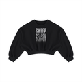 SWEEP SEASON Boxy Cropped Crewneck Sweater