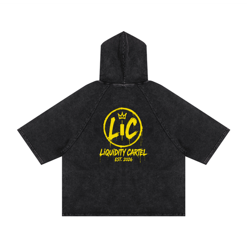 STOIC SYNDICATE Snow Washed Hooded Boxy T-Shirt