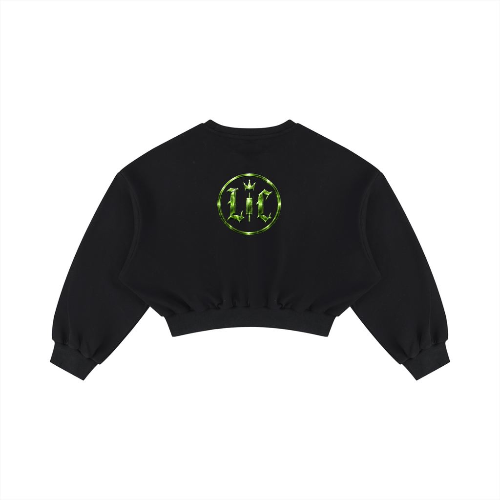 BORN BULLISH Boxy Cropped Crewneck Sweatshirt