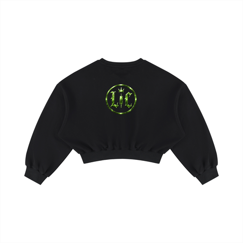 BORN BULLISH Boxy Cropped Crewneck Sweatshirt