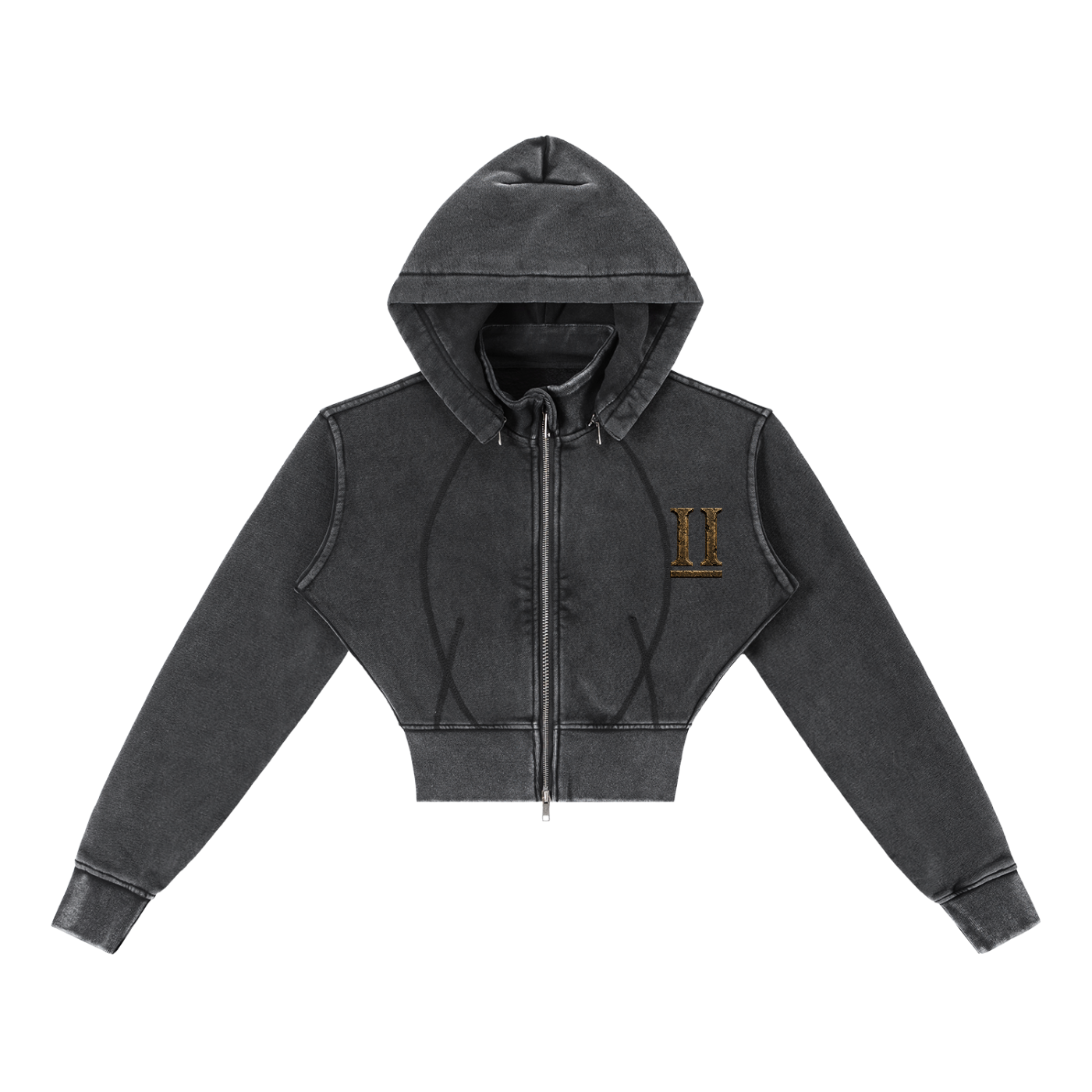 RELIC Cropped Panel Hoodie