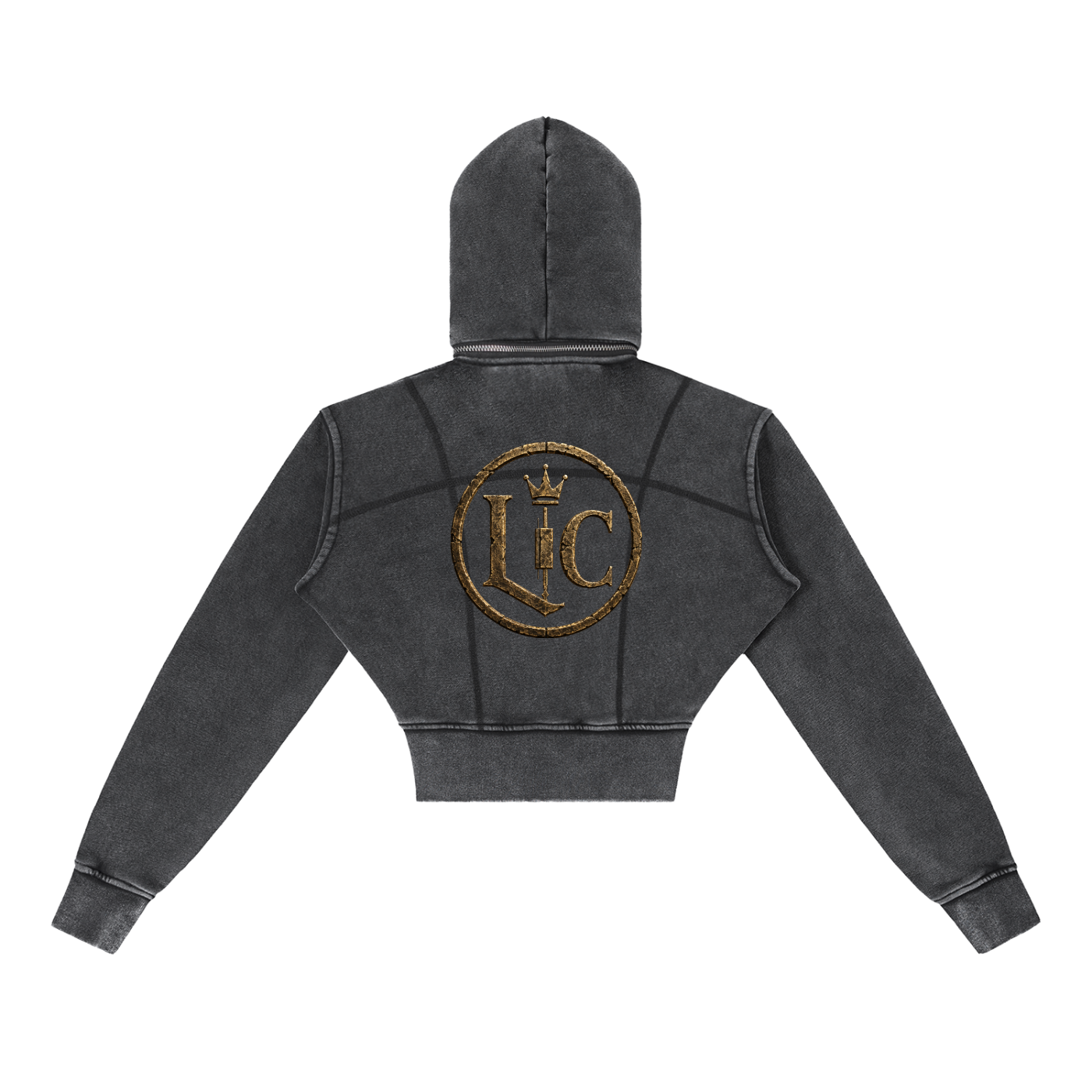 RELIC Cropped Panel Hoodie